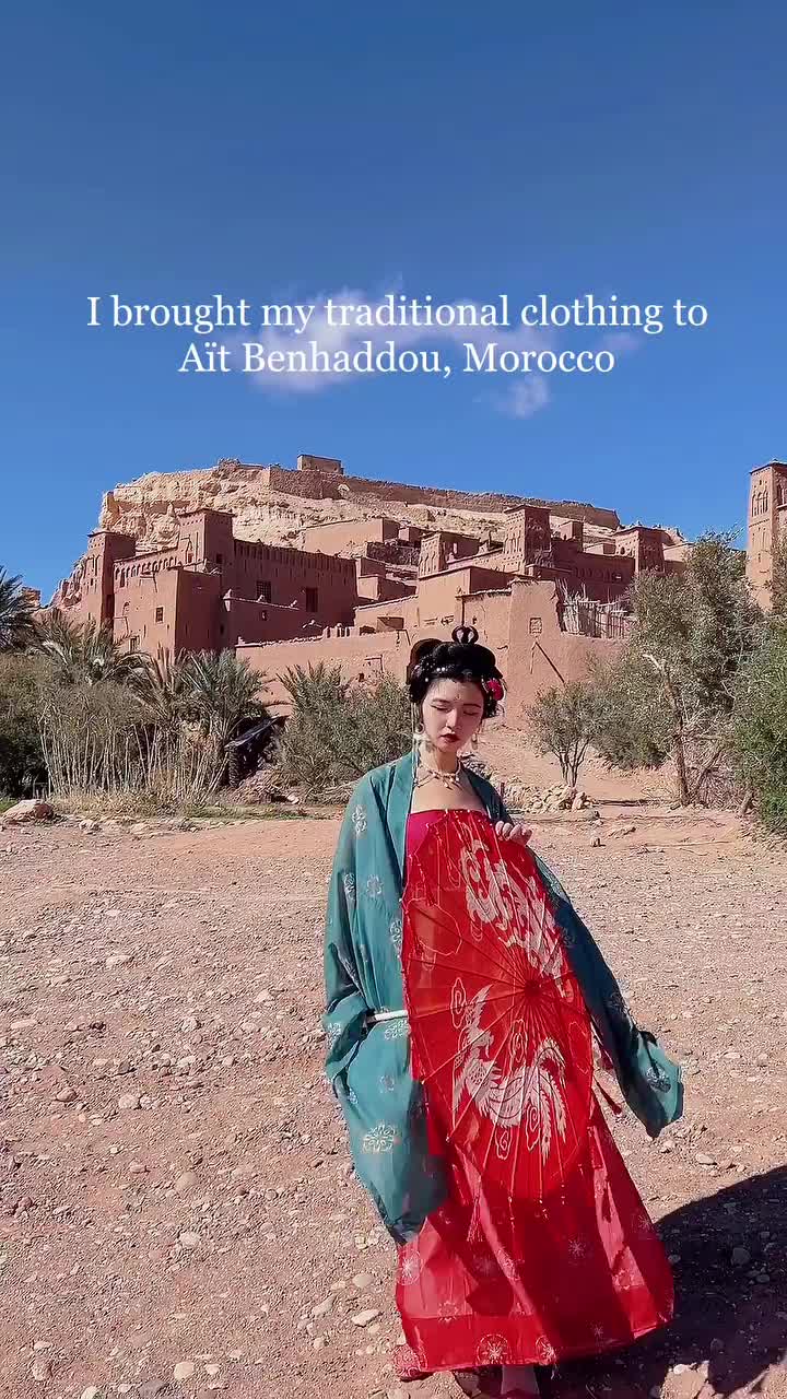 Travel with Hanfu to Historic Aït Benhaddou, Morocco