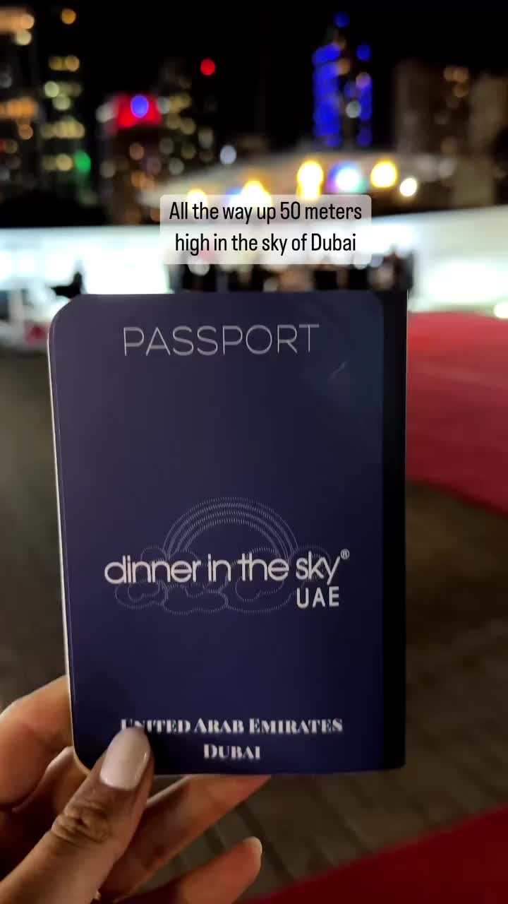 Dining 50 meters high in the sky of Dubai 🌃🥘. Would you dare to try this ?

Did you know Dinner in the sky was voted top 10 most unique and unusual restaurants in the world ?

Being in Dubai this is something I had to experience for my birthday celebration! 🎊🎉🍾

Nothing beats the Dubai skyline at night time with a 3 course dinner and great ambiance . 

I booked this wonderful experience through @getyourguide . GetYourGuide offers truly unique experiences travelers traditionally wouldn’t know about when planning a trip. The experiences are provided by knowledgeable, local experts, from 5-star guides to top local attractions.

Booking and using the tickets though their app made it so simple and convenient without having to print anything. Loved this app so much I booked all my Dubai experiences through GetYourGuide. #getyourguidecommunity #getyourguide @getyourguidecommunity 
.
.
.
.
.
#dubai #dubailife #dubai🇦🇪 #dubai❤️ #dubaimarina #dinnerinthesky #dinnerintheskydubai #uniqueexperience #dinner #dinnerideas #birthdaygirl #birthday #visitdubai #travelreels #reels #instagramreels