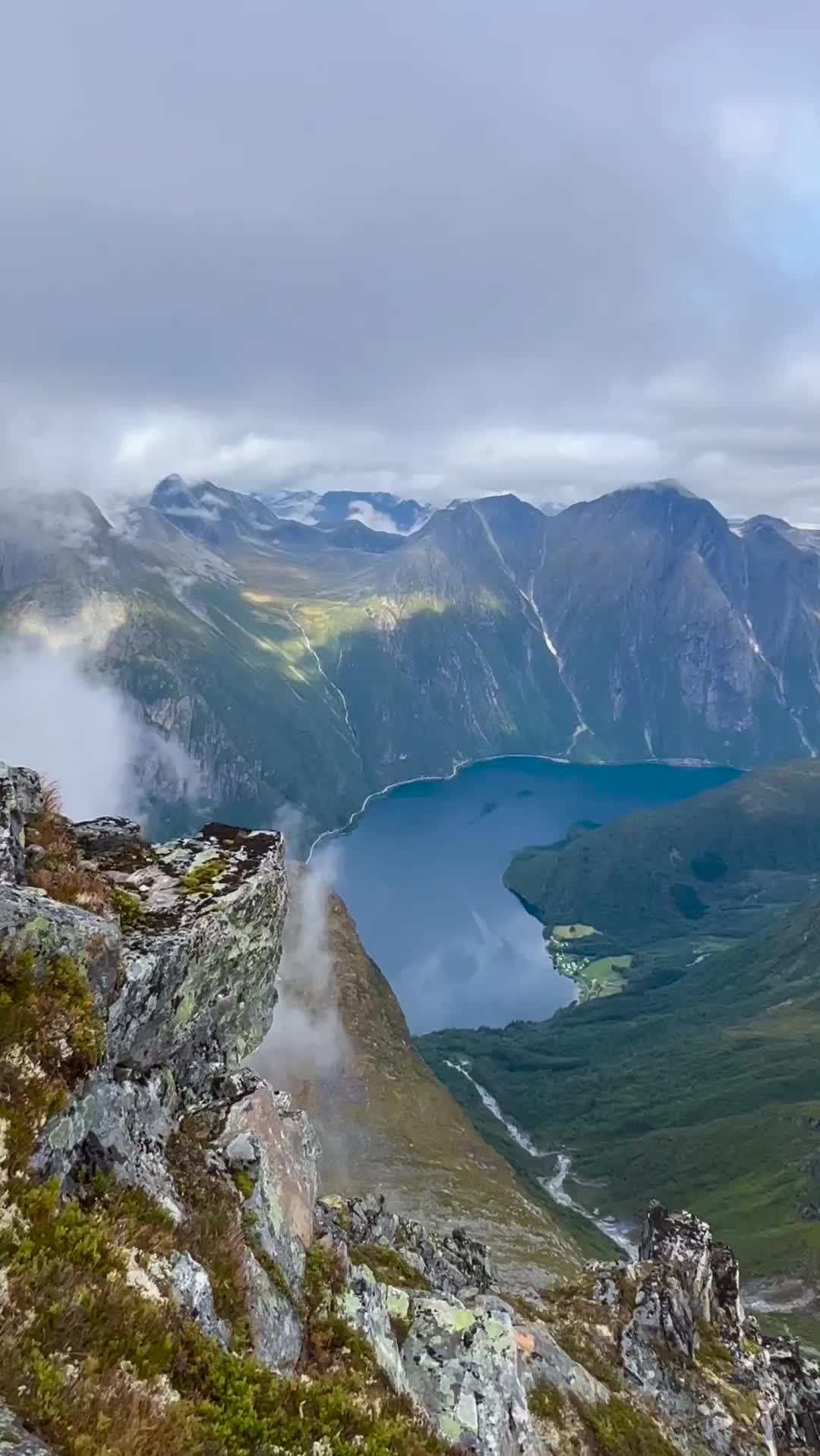 Stunning Views of Eikesdalsvatnet After Fog Clears