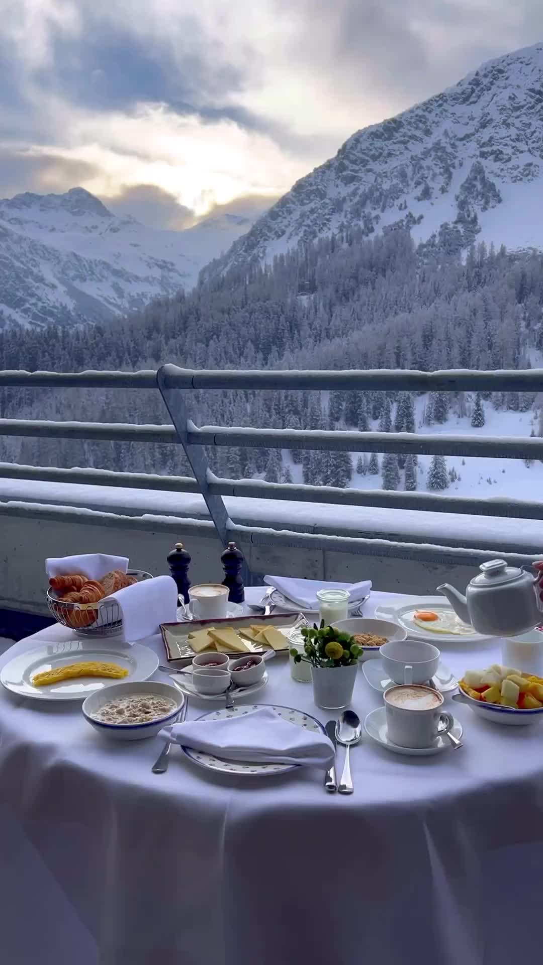 Breakfast with a View at Arosa Kulm Hotel, Switzerland