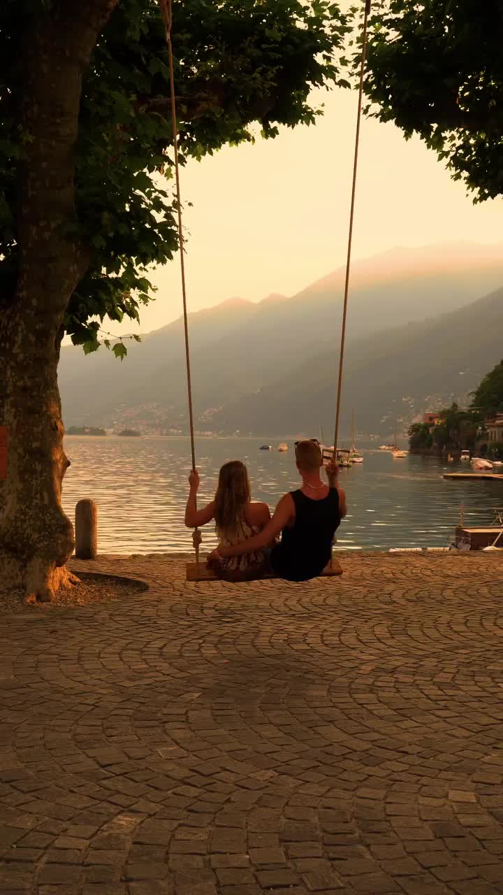 Sunset Swing with My Love in Locarno, Switzerland