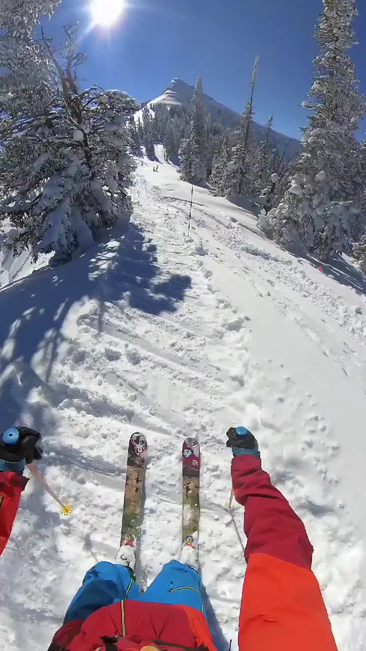 Epic Winter Skiing Session in Jackson Hole