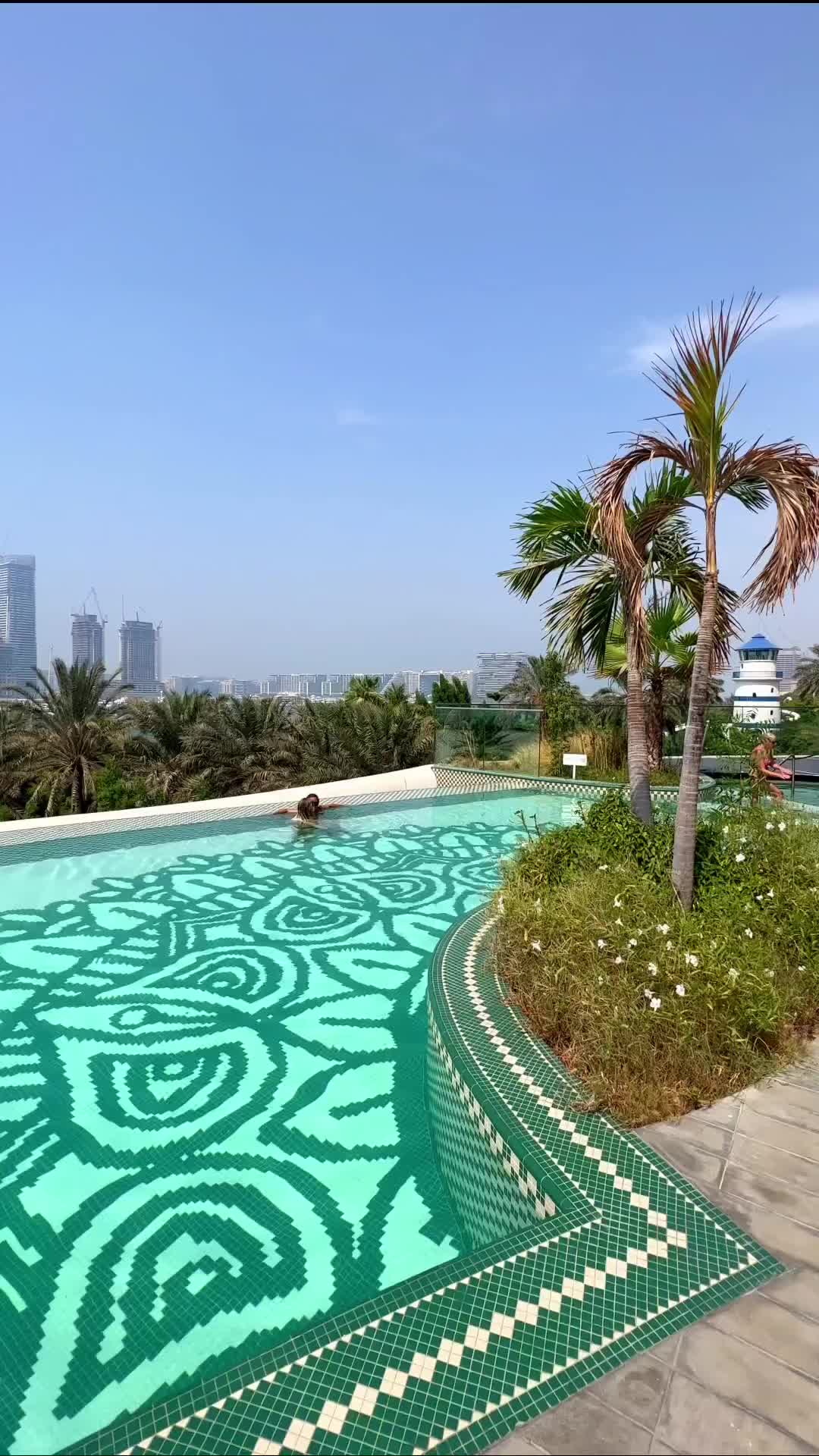 Magical Infinity Pool with Dubai Skyline Views