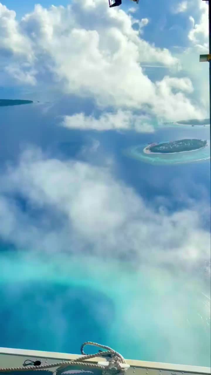 Stunning Seaplane Journey Over Maldives Islands