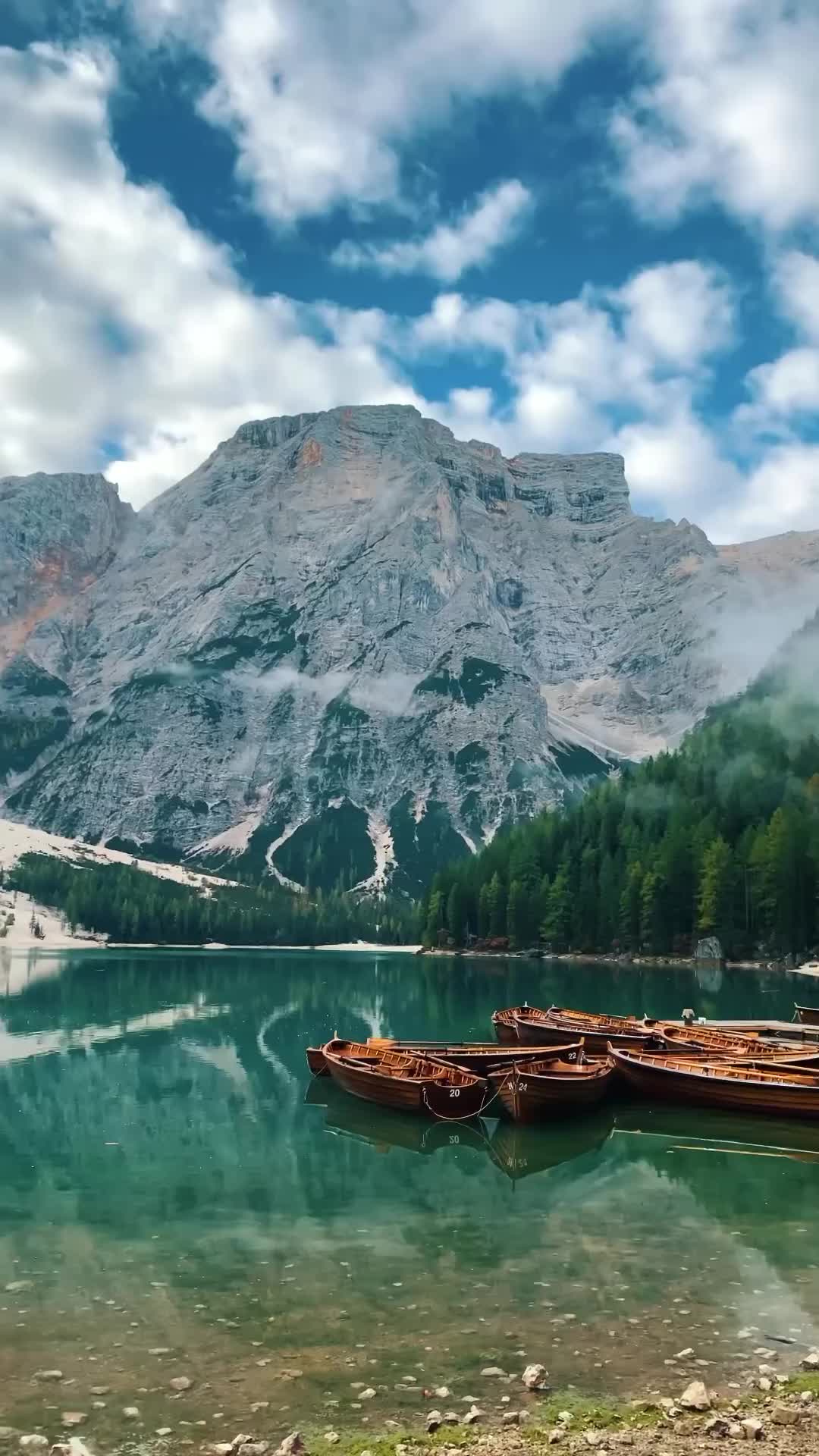 Stunning Reflection at Lago Di Braies, Dolomites