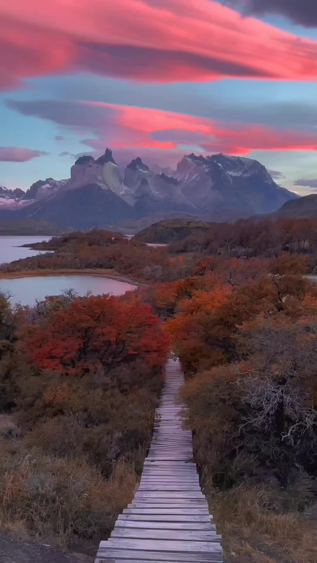Magic Sunrise at Torres del Paine, Patagonia Today