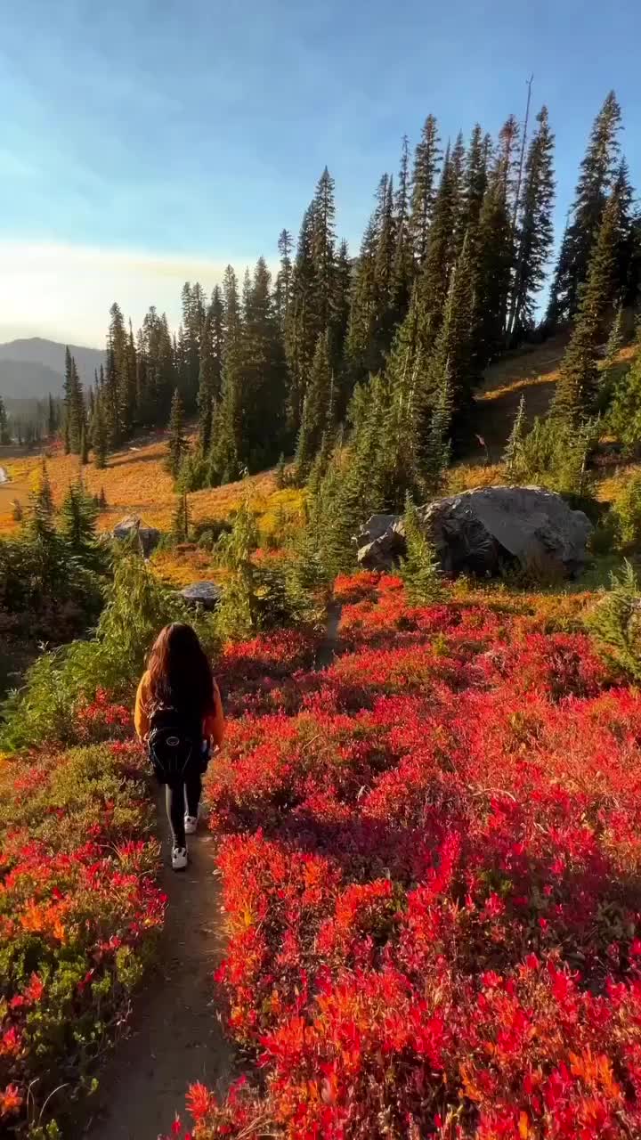 Golden Hour at Naches Peak Loop Trail in Fall 🧡