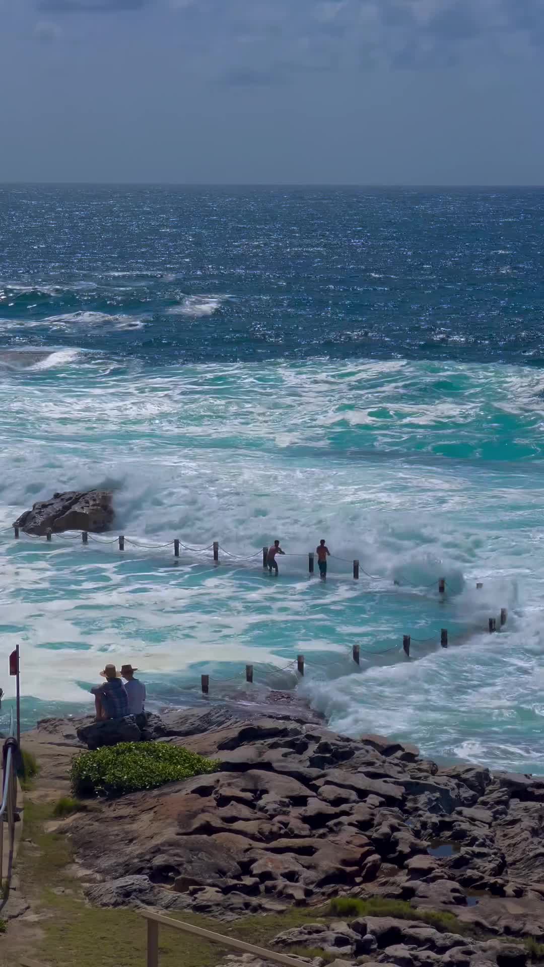 Thrill Seekers Brave Big Swell at Mahon Pool, Maroubra