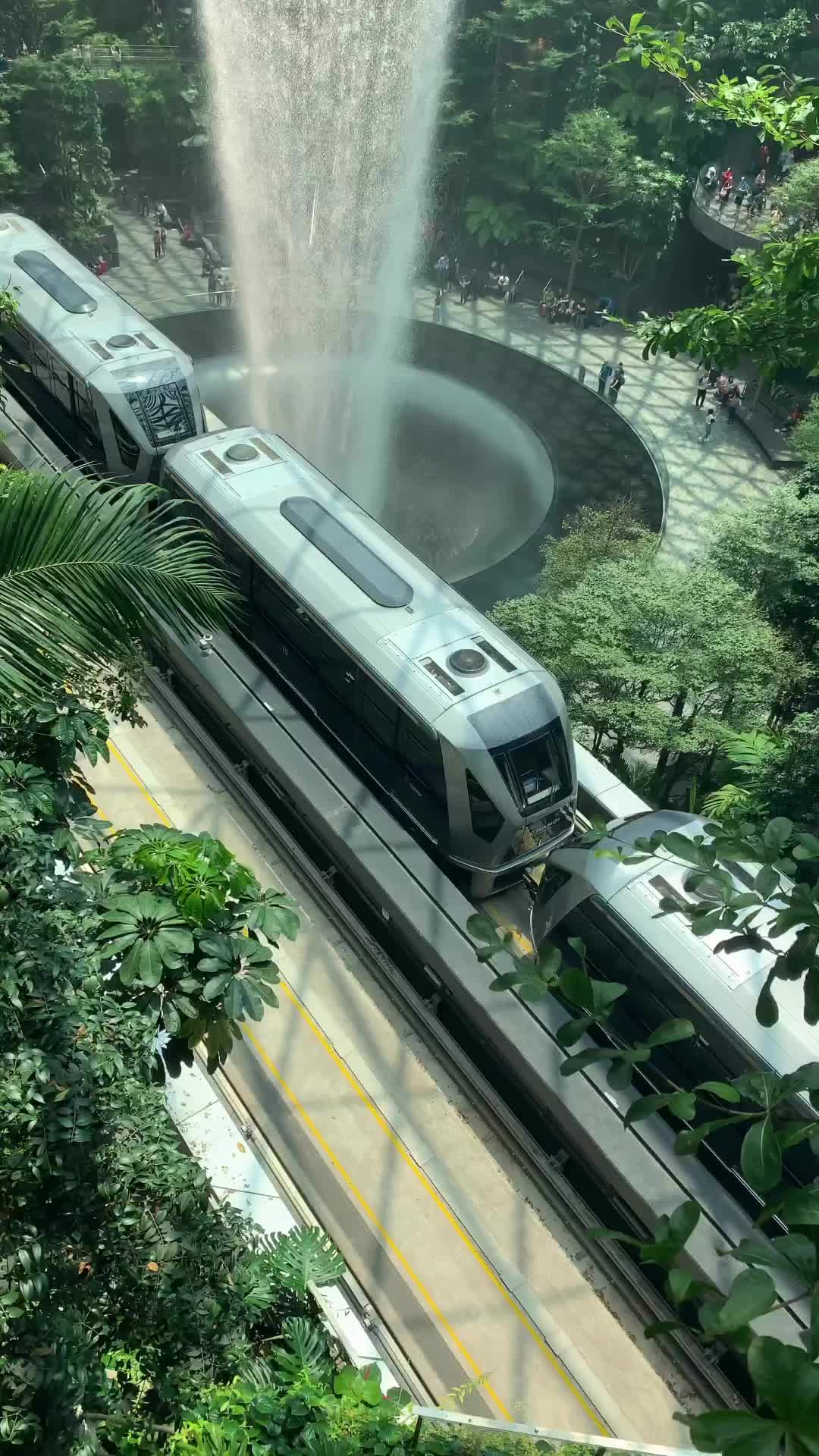 Discover Changi Airport's Indoor Waterfall in Singapore