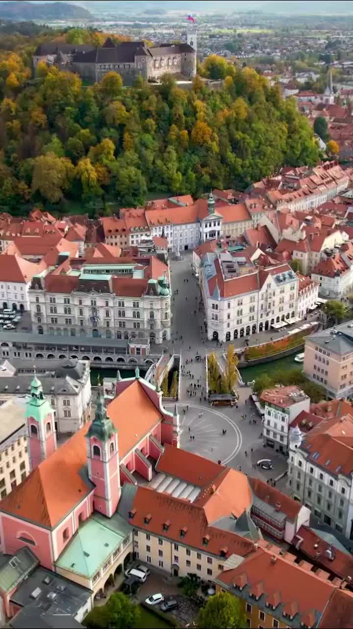 Aerial View of Ljubljana Castle, Slovenia's Capital 🏞🇸🇮