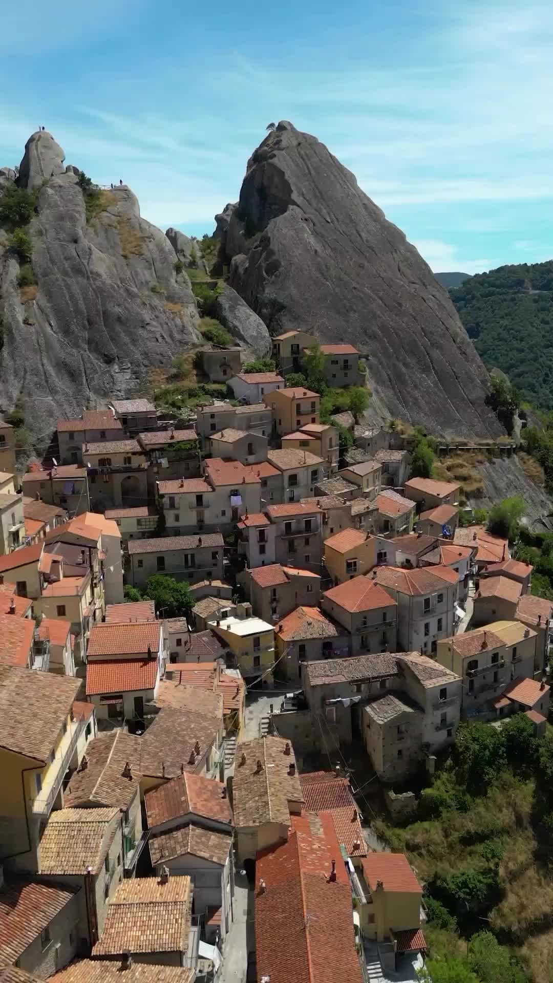 Thrilling Angel Flight Over Castelmezzano, Italy