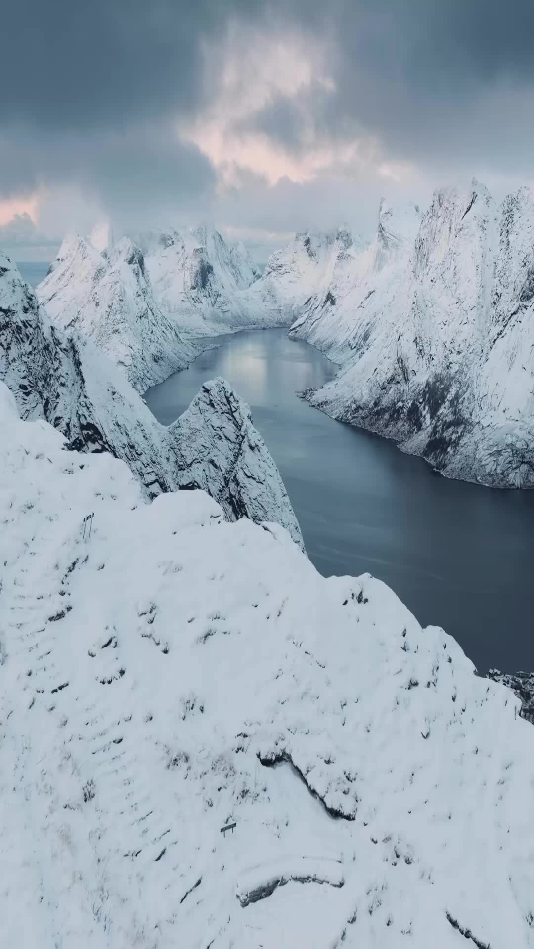 Stunning Winter Views from Reinebringen, Lofoten