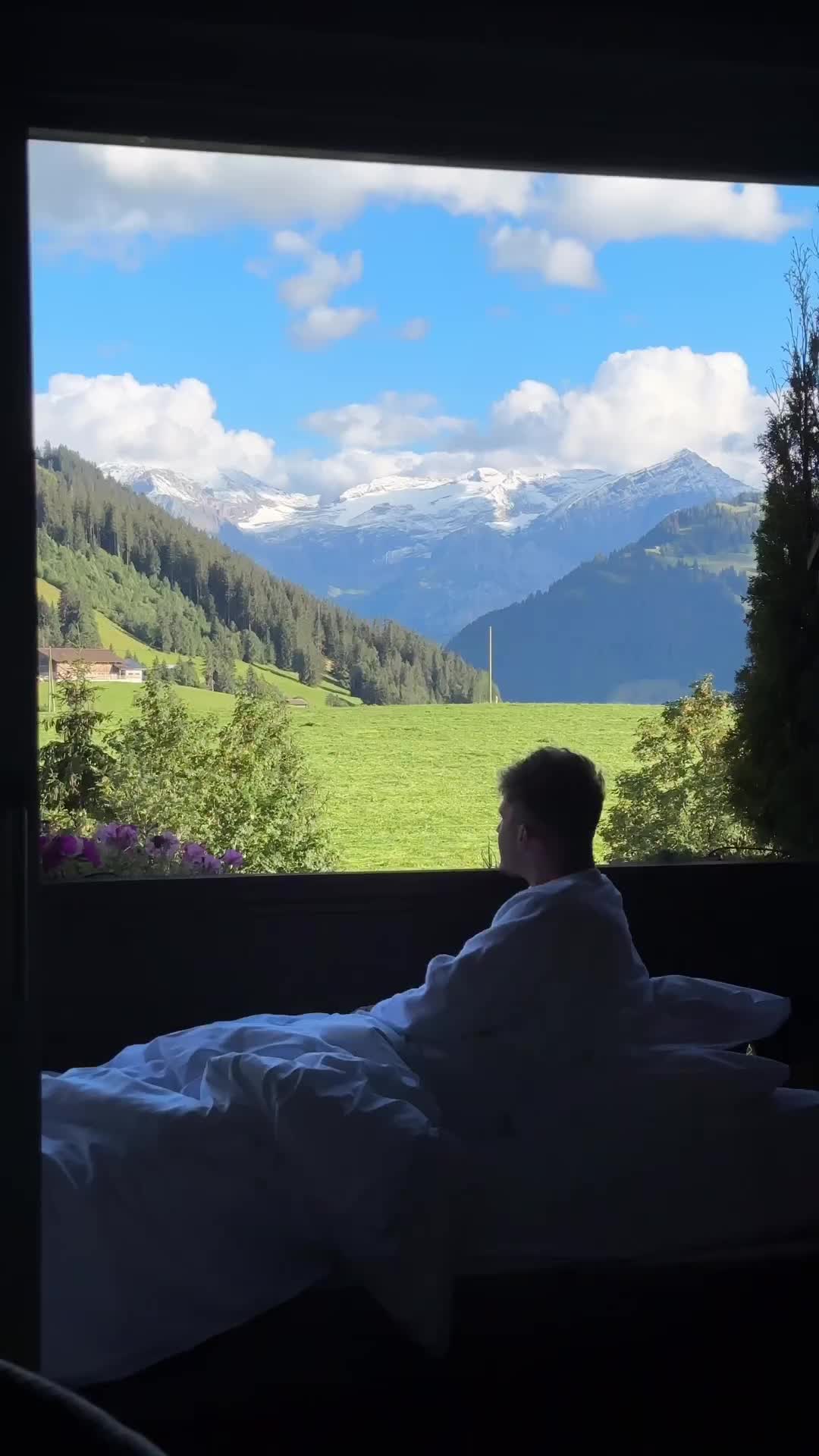 Morning Views from Ermitage Gstaad, Switzerland