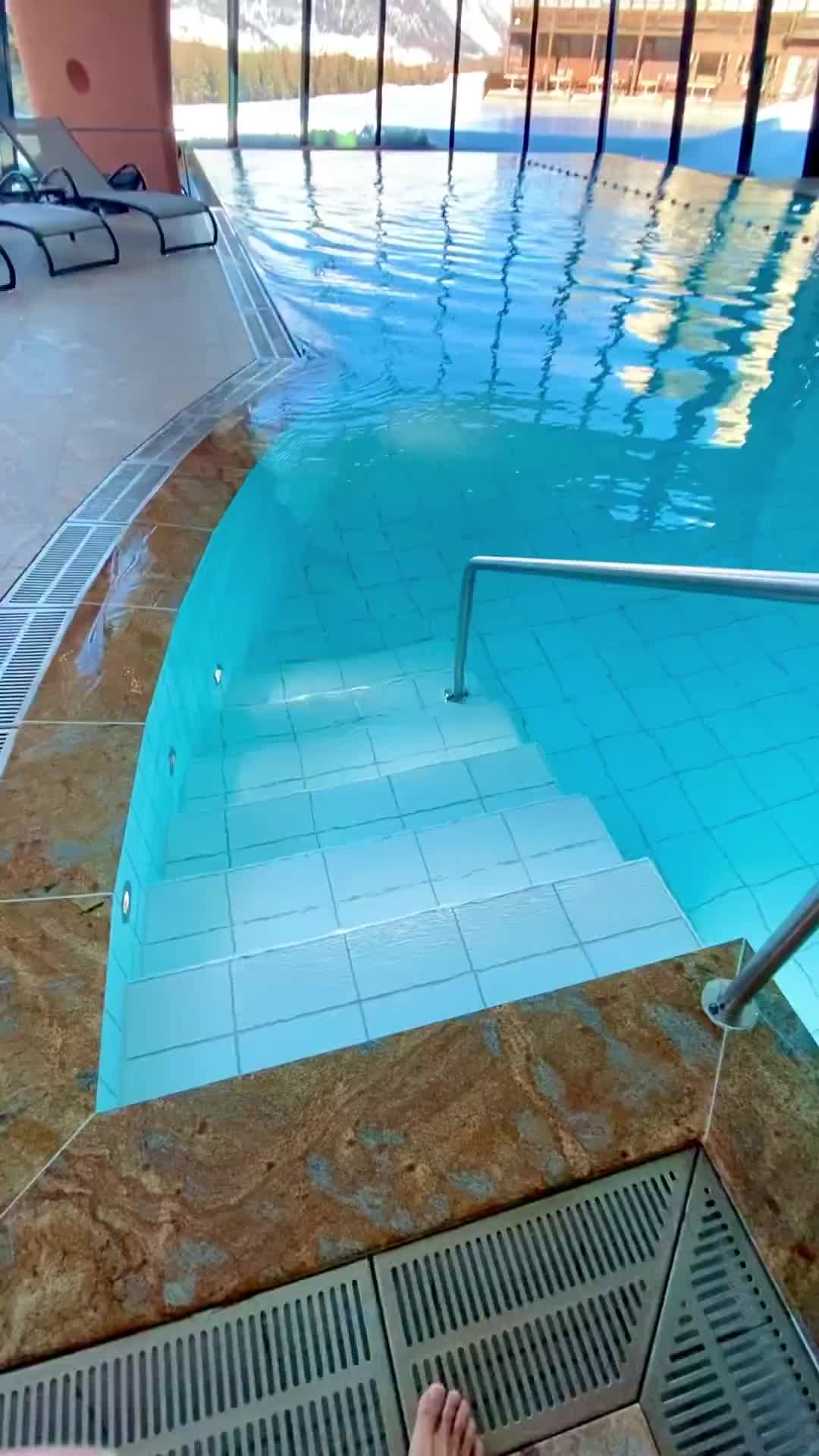 Morning Swim at Grand Hotel Kronenhof Pool