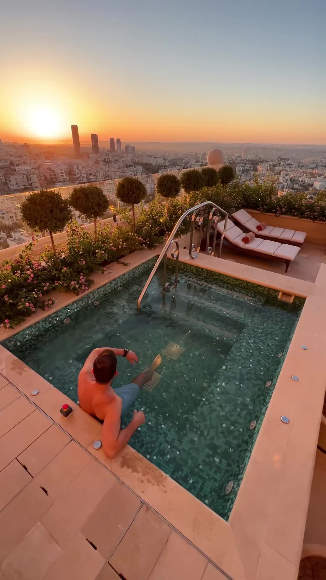 Sunrise Views from The Ritz-Carlton Amman Rooftop