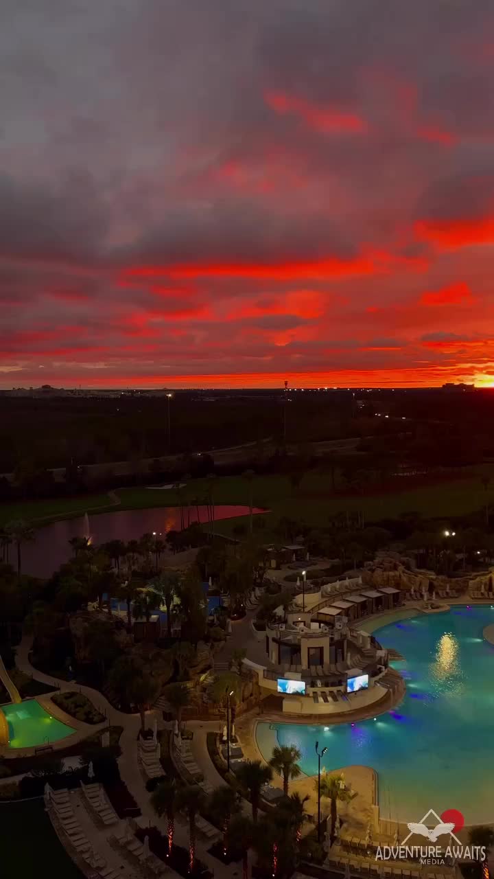 Stunning Sunset at Orlando World Center Marriott