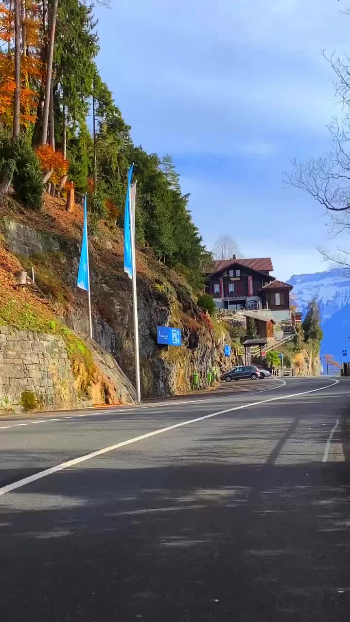 Scenic Drive in Bernese Oberland, Beatenberg, Switzerland