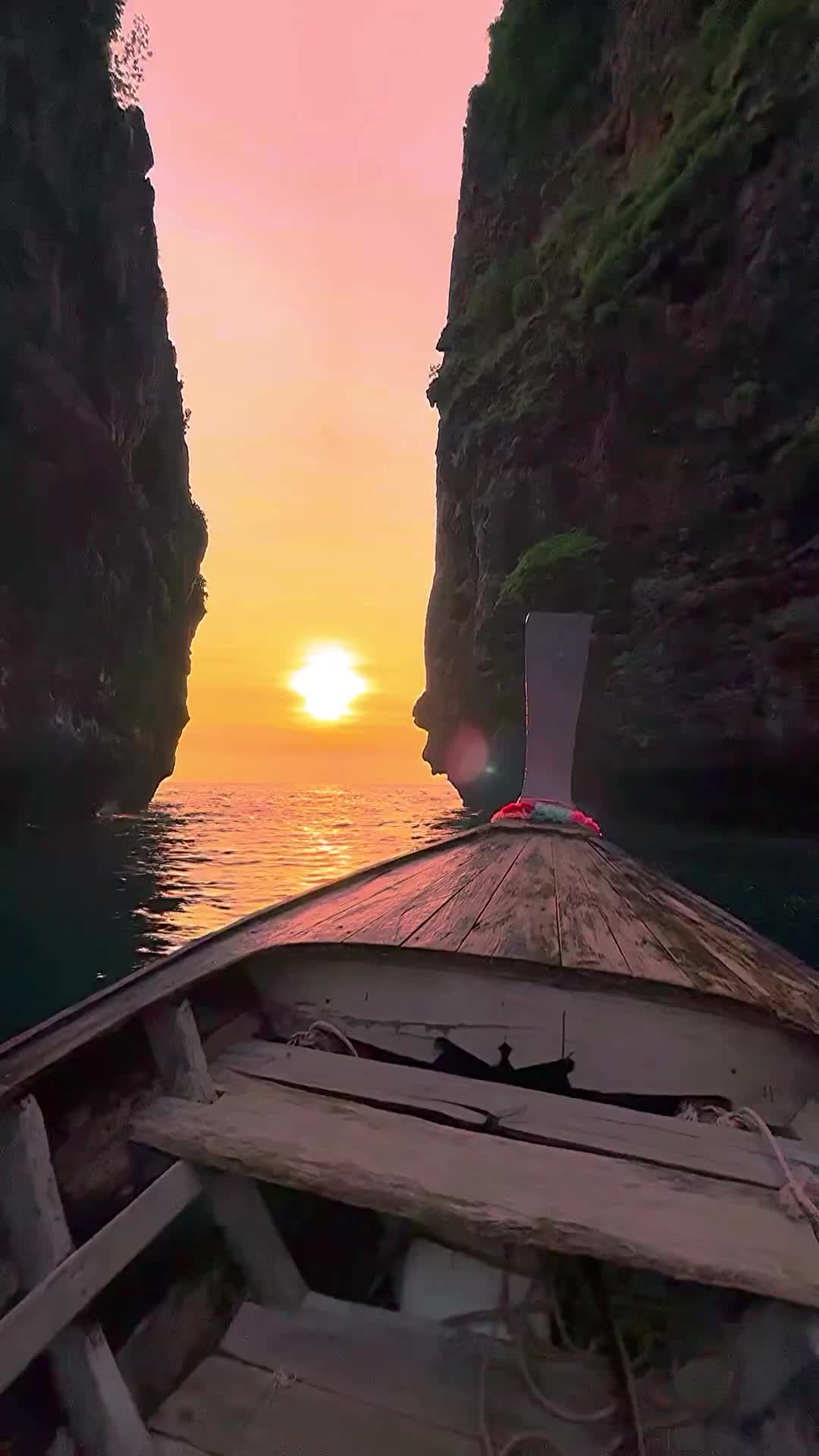 Boat Life at Twilight in Wang Long Bay, Phi Phi Island