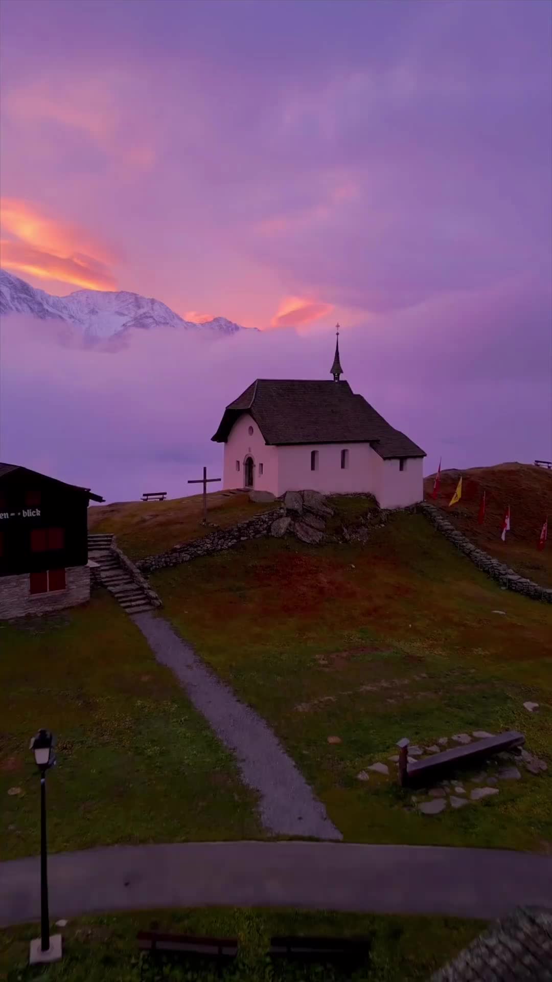 Stunning Dawn at Waldhaus Bettmeralp, Switzerland
