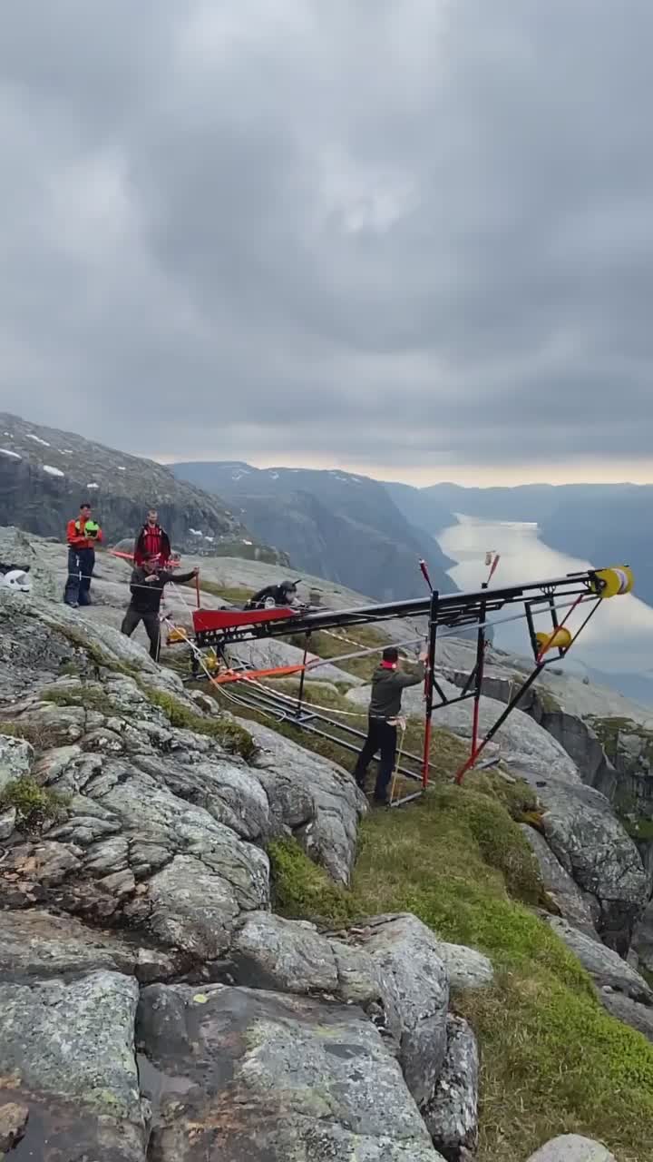 Thrilling Human Catapult Adventure in Lysebotn, Norway