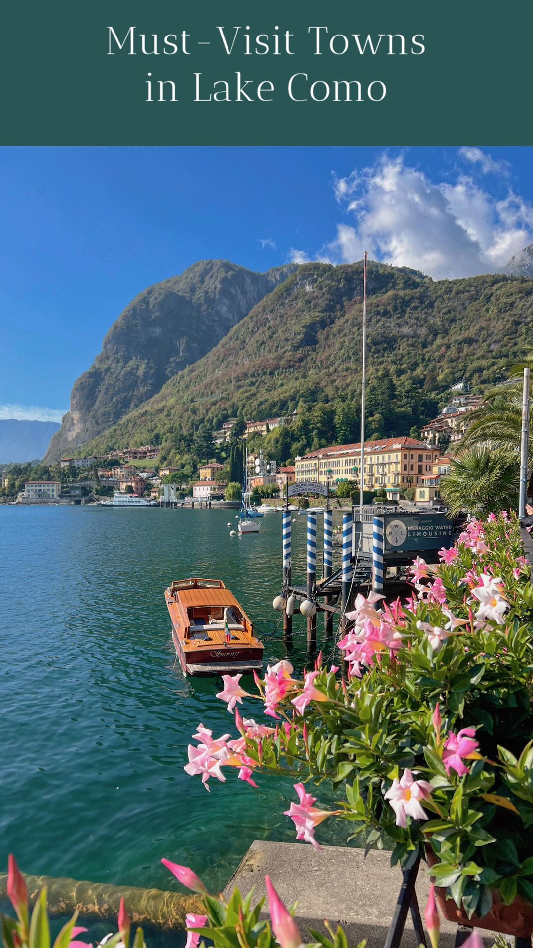 🗺️Italy Travel Guide • Must visit towns in Lake Como
📍Places in this reel:
·Bellagio
·Varenna
·Menaggio
·Lenno
·Tremezzo 
Each town is so beautiful and full of unique charms.⛴And taking the ferry is the easiest way to go from town to town. 
·✨Follow @fishsflourish for more travel, photo & aesthetic inspo
·
·
·
·#lakecomo #lagodicomo #italy #italia #italytrip #europetravel #summervibes #travelreels #italyvacation #italytravel #summervacation 
Lake Como, Lago di Como, Italy Travel, Summer Vacation, Destinations, European Summer, Mediterranean, Europe