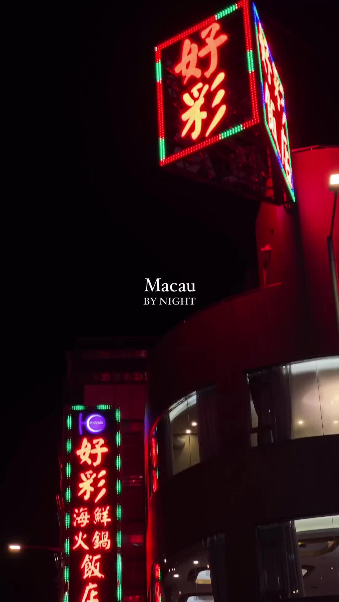 Neon Nights in Macau: A Vibrant Cityscape