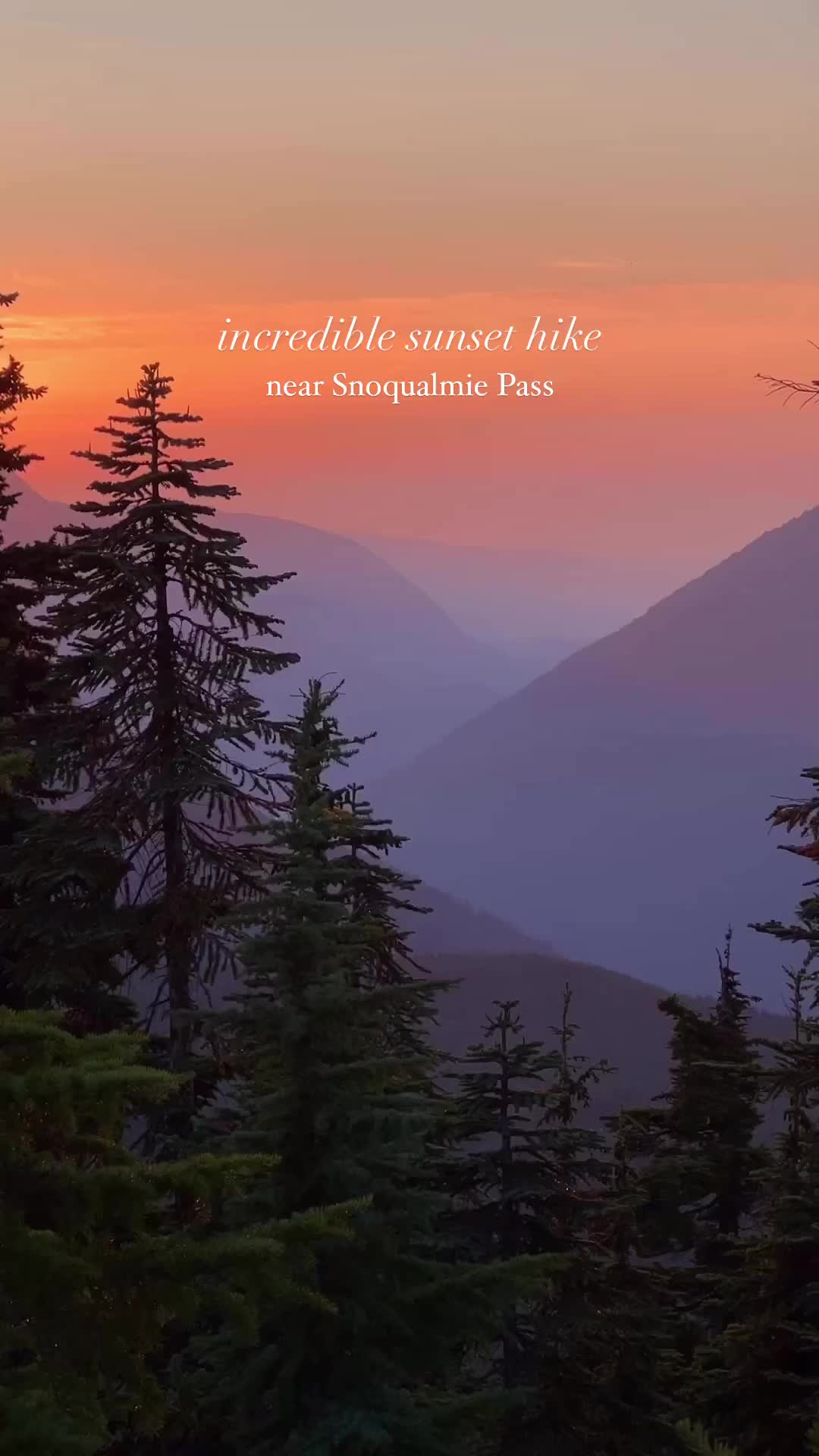 Sunset Hike at Snoqualmie Pass, Washington