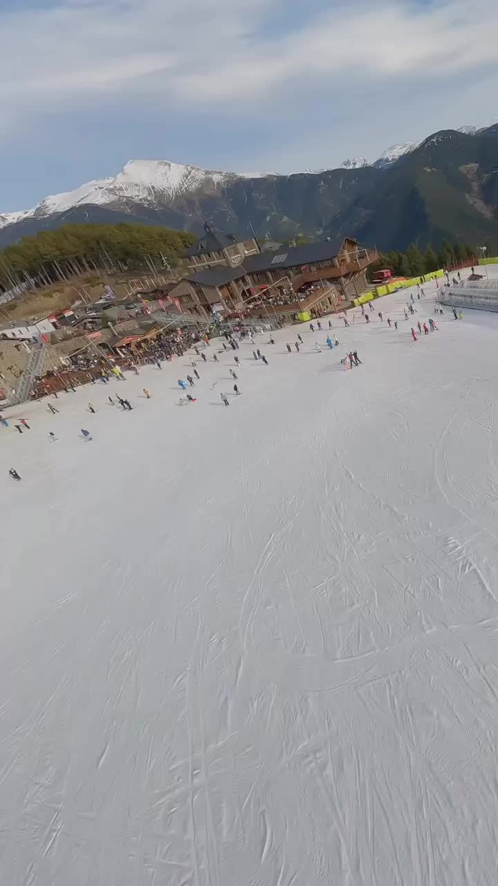 Snowboarding Fun at Pal Arinsal Andorra with FPV Drone