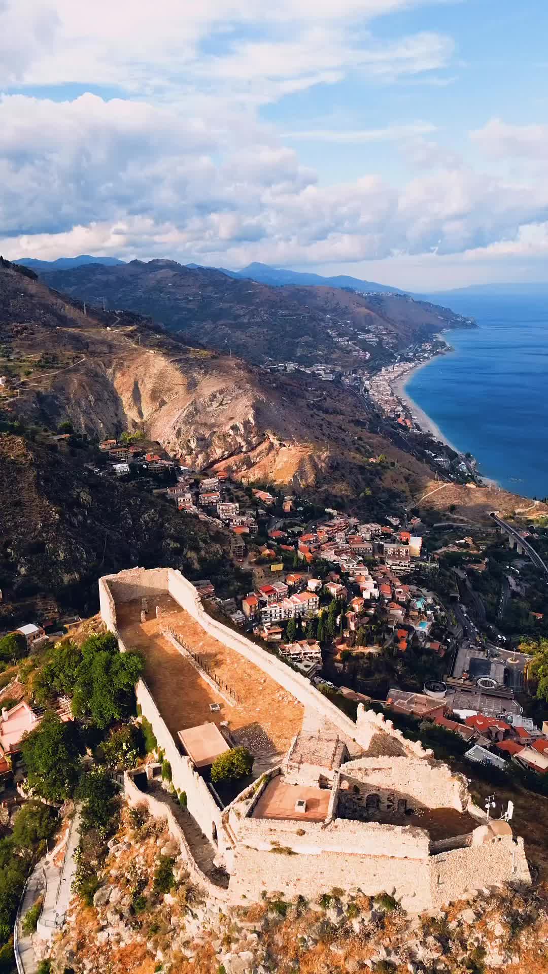Aerial View of Taormina, Sicily: Stunning Landscapes