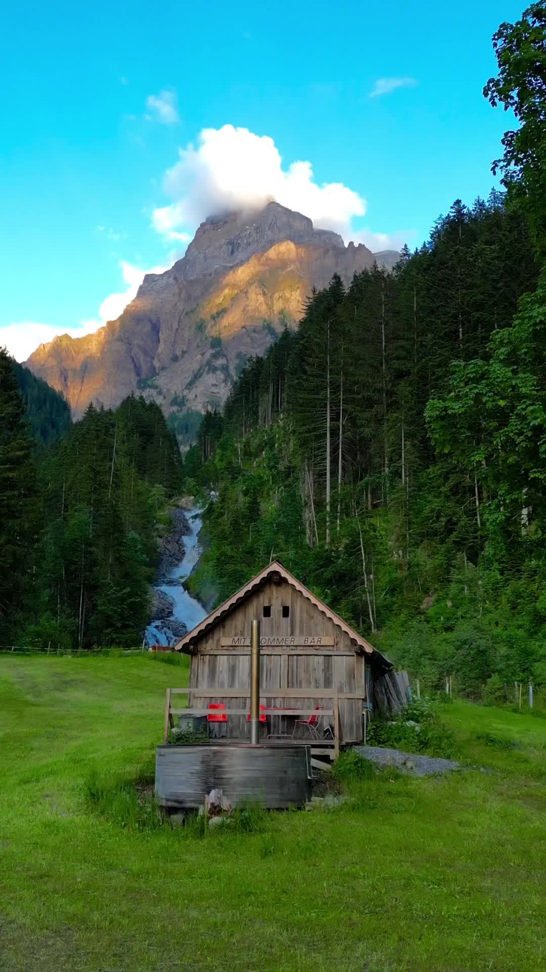 The Magic Falls at Simmenfälle, Switzerland