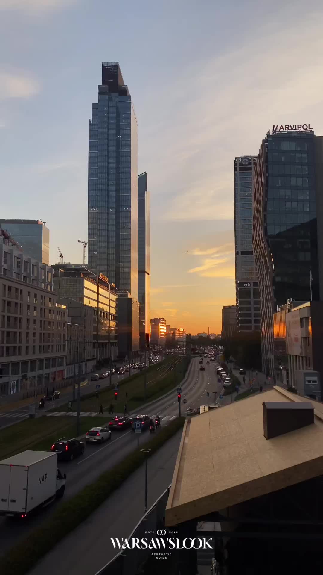 Stunning Warsaw Sunset: Urban Poetry in the Cityscape