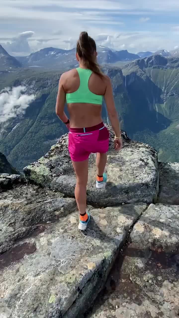 Stunning Base Jump View at Mt Katthammaren, Norway