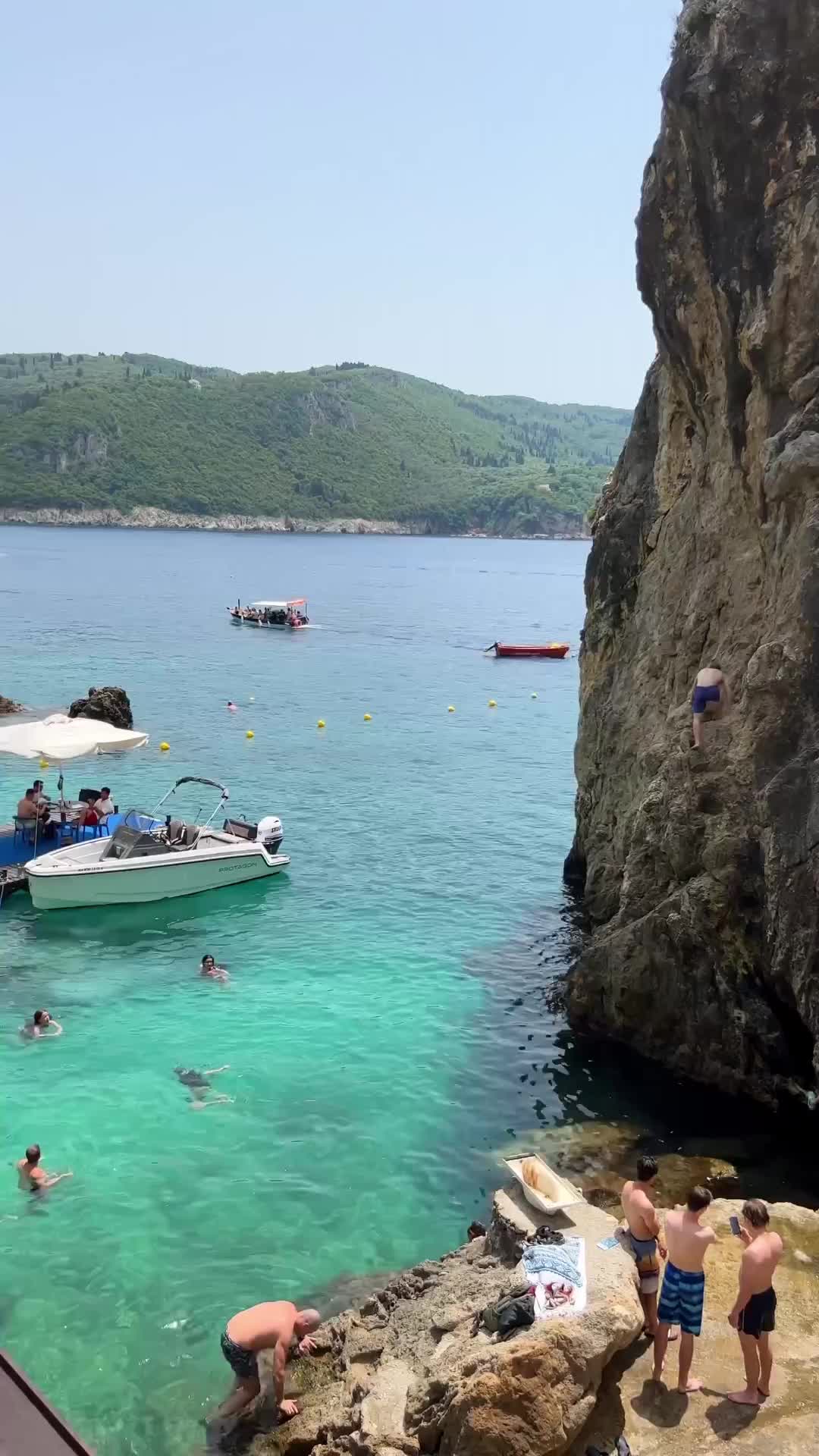 La Grotta Bar - Cliff Diving in Paleokastritsa, Corfu