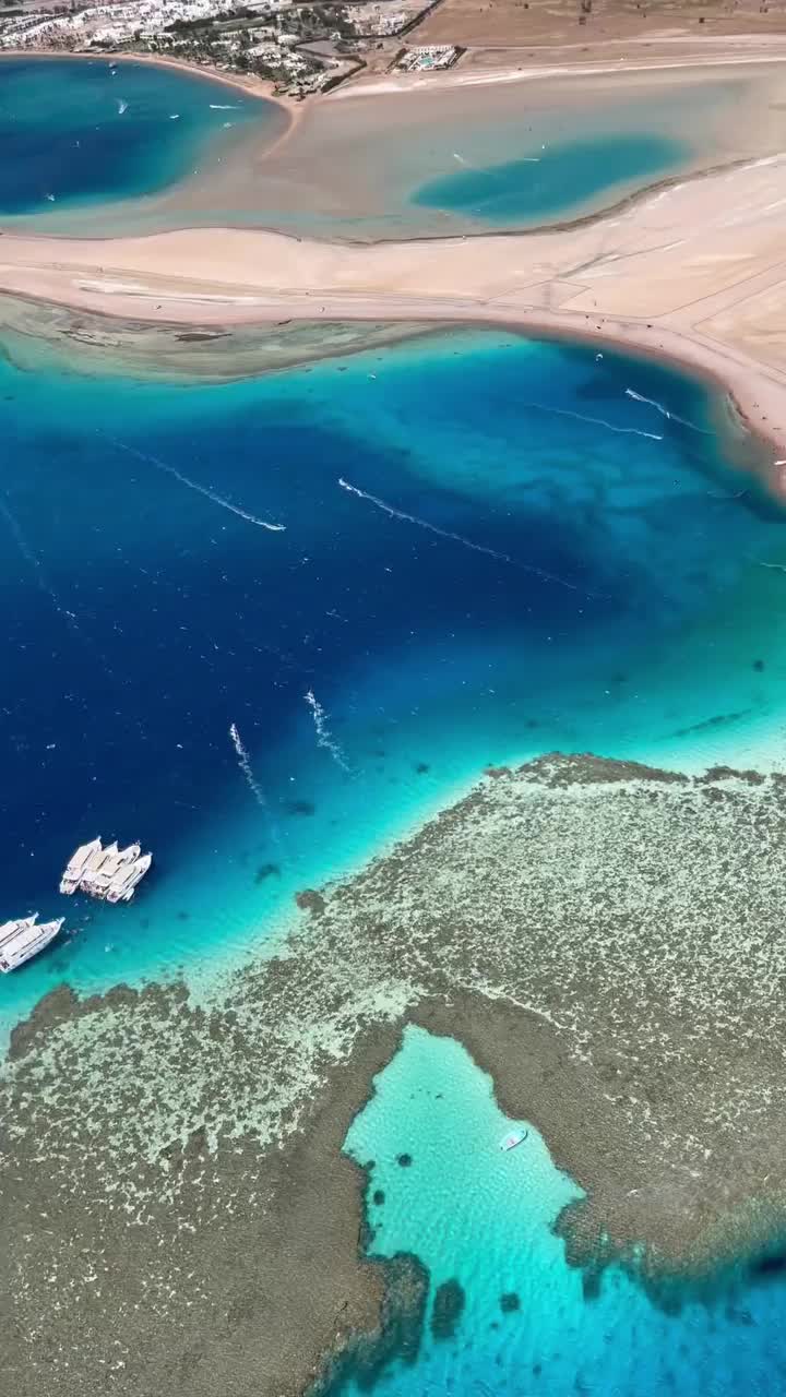 Stunning Aerial View of Dahab's Baby Bay Kitesurfing Lagoon