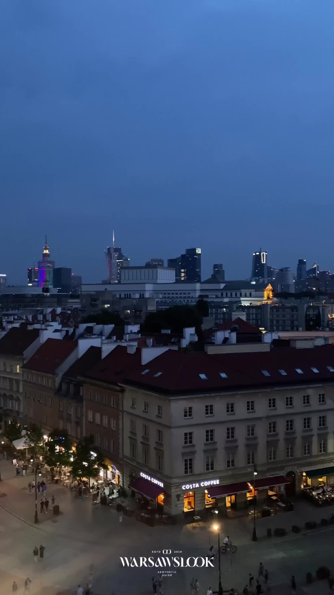 Charming Evening in Warsaw: Skyline & City Life