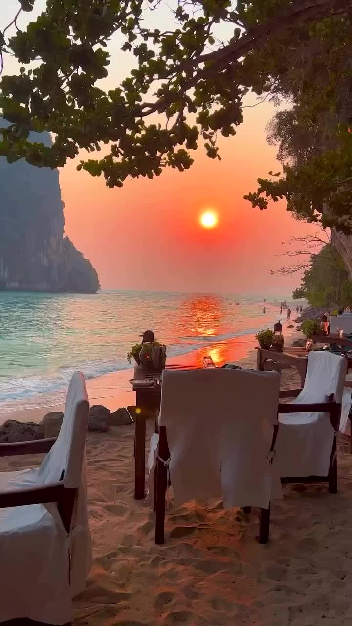 Sunset Dinner at The Grotto in Rayavadee, Thailand