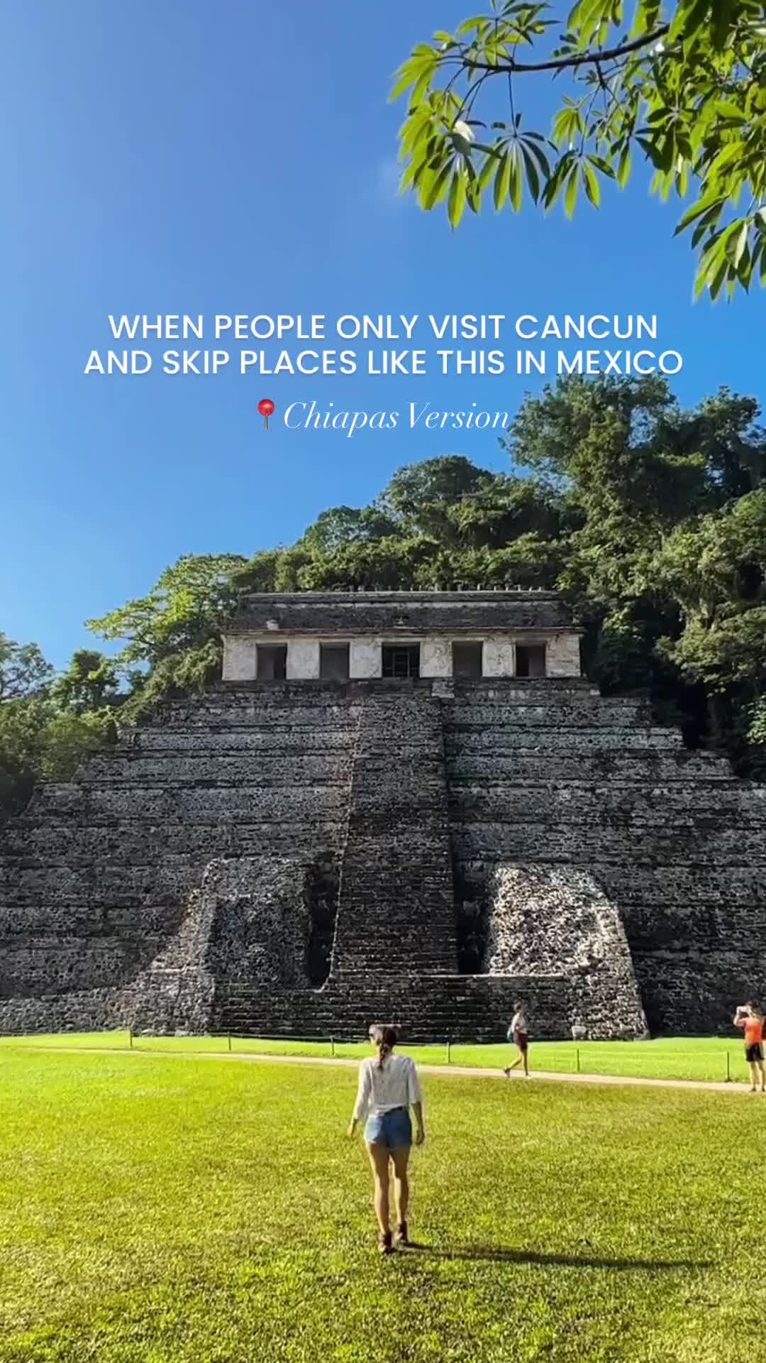 💌 Comment ‘guide’ to send you my full Chiapas guide! 🇲🇽😍

Every corner of this state leaves you breathless: with its countless waterfalls, inspiring indigenous arts and crafts, historical and archaeological sites everywhere… 

A place where experiences take you back in time, where connections and wholesome conversations stay within your heart, and ancient cities unfold before your eyes. 

TRY
✨Pozol: indigenous drink made of fermented corn dough and cacao, great for the heat! 
✨Tamal de chipilin: cooked corn dough filled with spinach like leaves wrapped in corn husks 
✨Tascalate: corn dough, cacao and chile mixed with brown sugar, another for the heat! 

STAY (For heartwarming local experiences) 
✨Cabañas 5 Lagos at Montebello
✨Ocho Barrios in San Cristóbal 
✨Las Guacamayas in Lacandon Jungle 

VISIT
📍Agua Azul
📍Sumidero Canyon
📍El Chiflón waterfalls 
📍Montebello Lakes 
📍Lacandon Jungle 

EXPERIENCE
✨Sounds of monkeys and macaws all day and night in your hut in the jungle 
✨The energy and power of standing beneath huge waterfalls 
✨Walks with indigenous Lacandon people in the jungle 
✨Eating at Casa La Yin’s traditional Chinese food in San Cristóbal 

Chiapas— for nature connections, tradition immersion and slower moments. 🌿

Take at least 7 days to explore this magical region, thank me later 💛

If you want more Mexico and Mindful content, follow @champitravels ✨🫶🏽

—
#travelyourway #discovermexico #mexico_amazing #mexico_explore #chiapasmagico #chiapasmexico #chiapas #beautifuldestinations #natureatitsfinest #mymexico