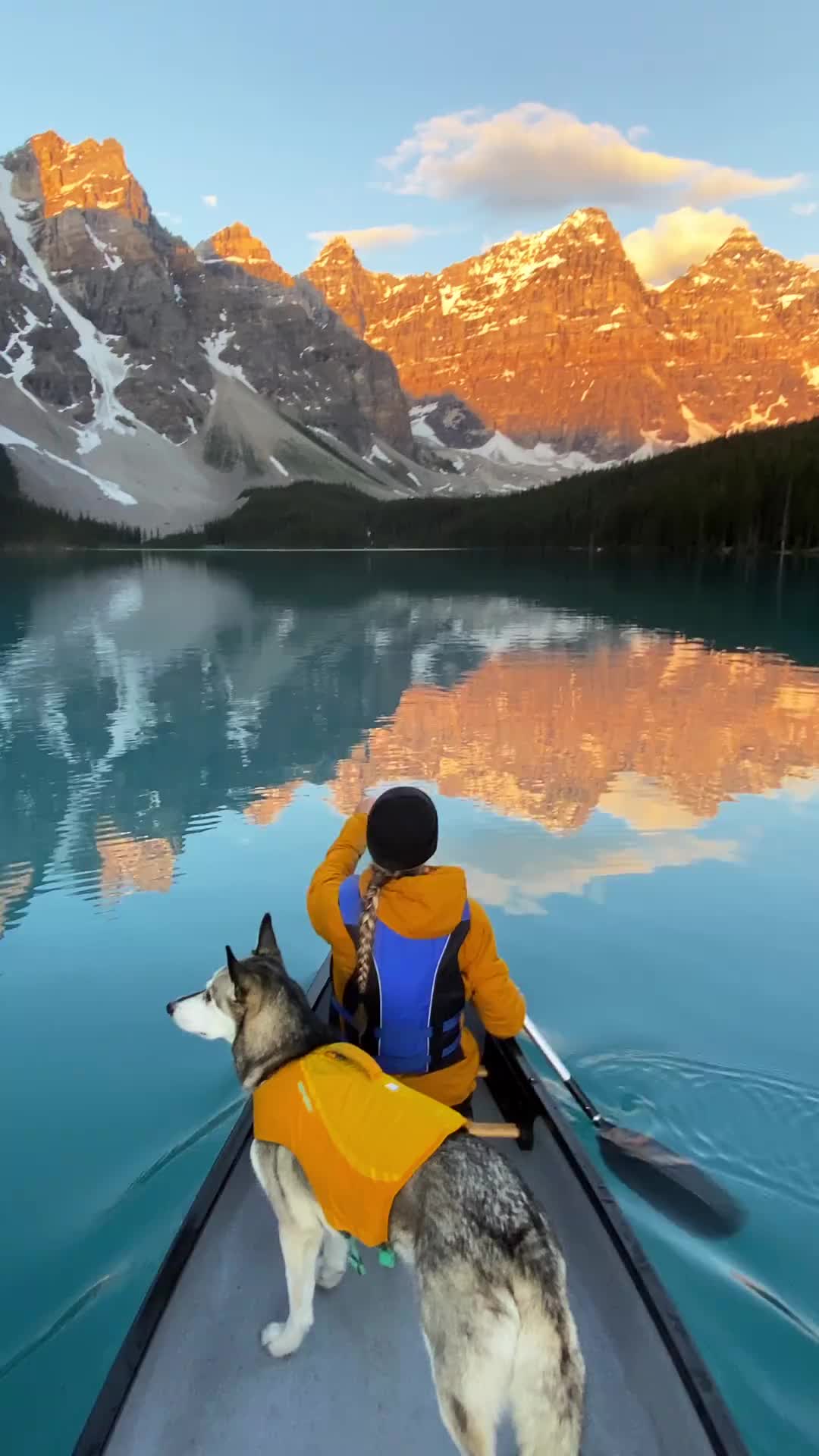 Sunrise Paddle at Stunning Moraine Lake, Canada