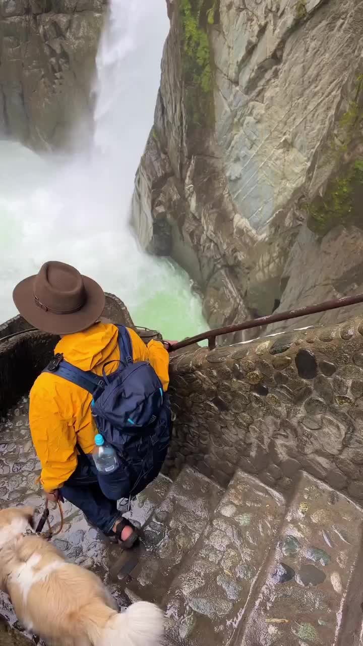 Hand-Carved Paths at Cascada El Pailon Del Diablo