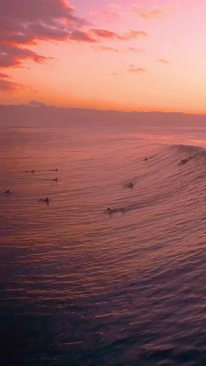Uncle Derek Surfing at Sunset - Banzai Pipeline Magic