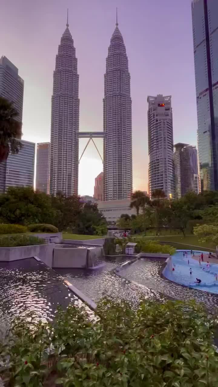 Stunning Sunset at KLCC Park, Kuala Lumpur