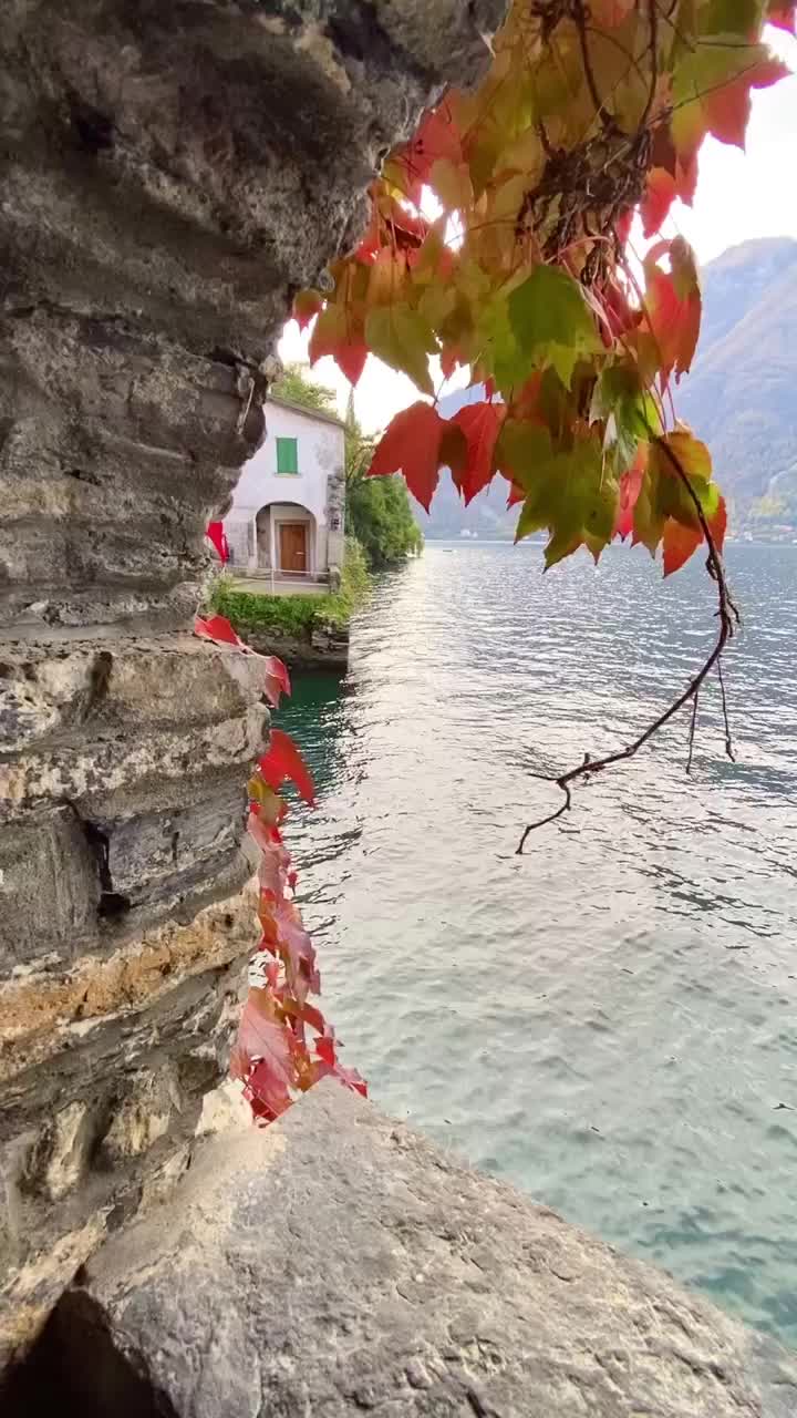 Stunning Autumn Colors in Nesso, Lake Como