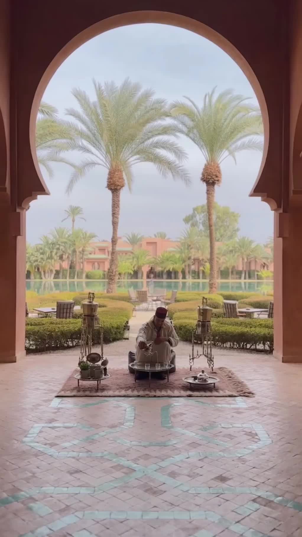 Luxurious Welcome at Amanjena Resort in Marrakesh 🌴🫖