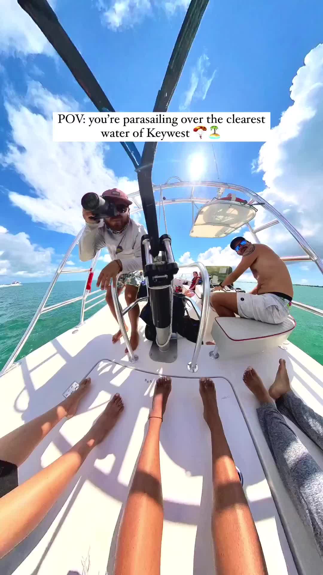 Parasailing Over Crystal Clear Waters in Keywest