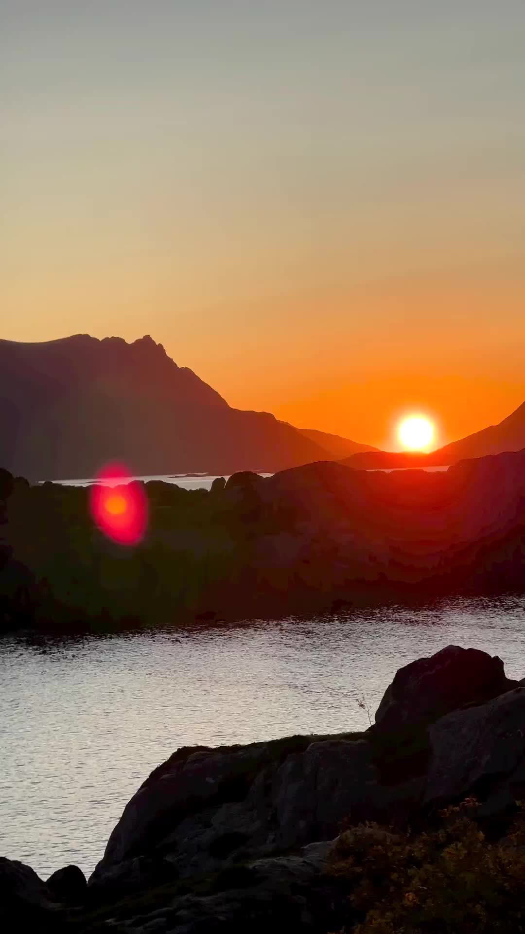 Midnight Sunset Magic in Lofoten Islands, Norway