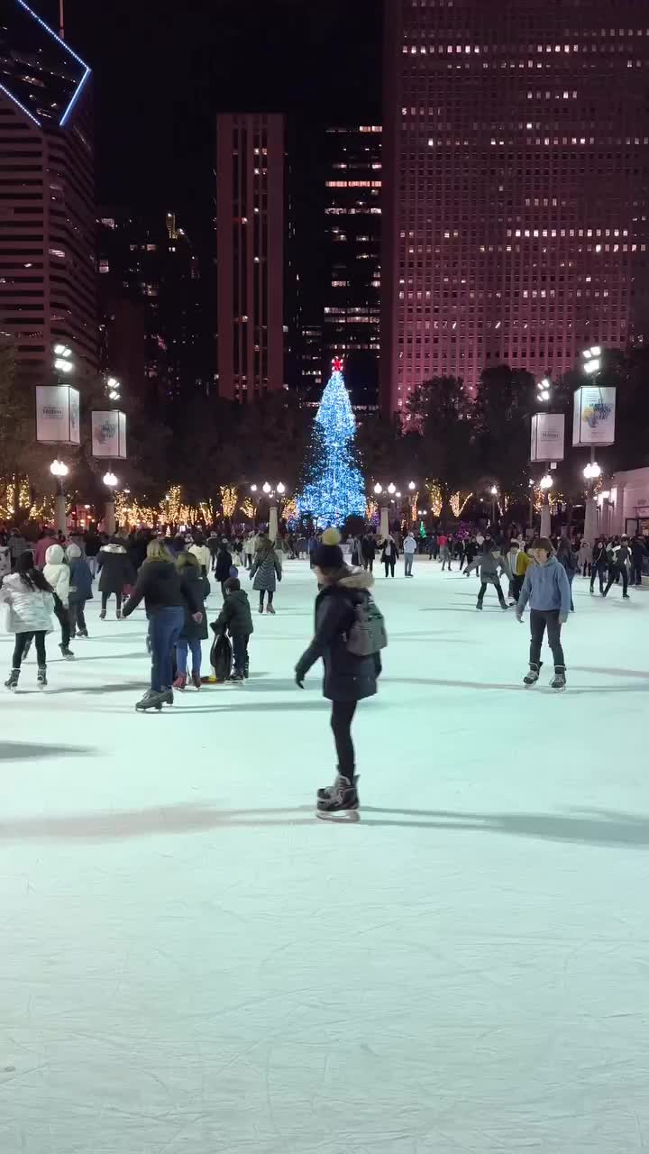 Ice Skating Fun at Millennium Park Ice Rink ❄️⛸️
