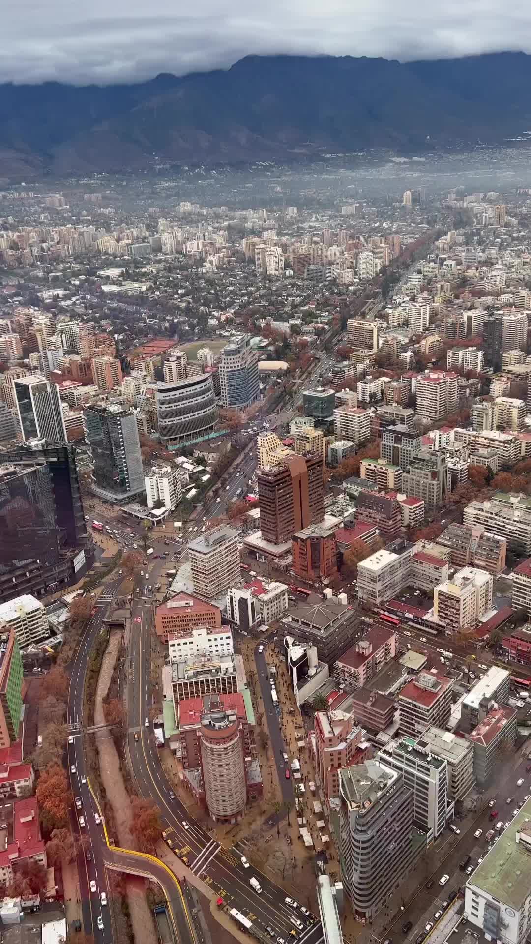 Stunning Santiago Cityscape: Aerial View of Urban Beauty
