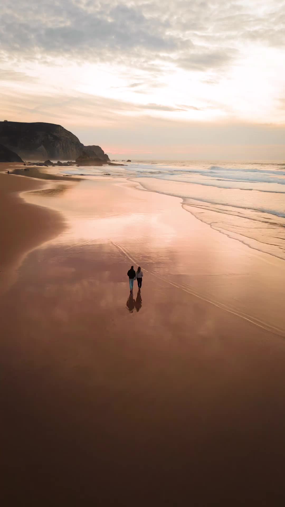 Romantic Sunset at Praia da Cordoama, Portugal