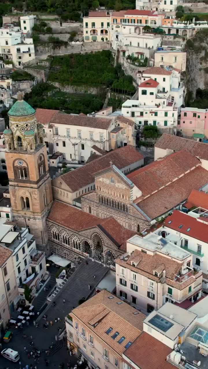 Amalfi Italy: Aerial View of Duomo di Amalfi