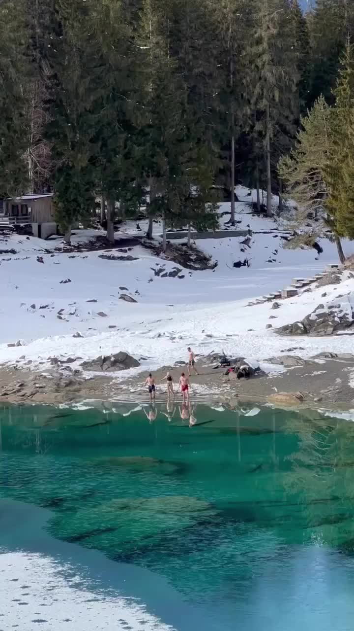 Dive into Chilly Monday Blues at Caumasee, Flims ❄️🌲